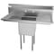 Koolmore 1 Compartment Stainless Steel NSF Commercial Kitchen Prep & Utility Sink with 2 Drainboards SA151512-15B3 - alternate 6